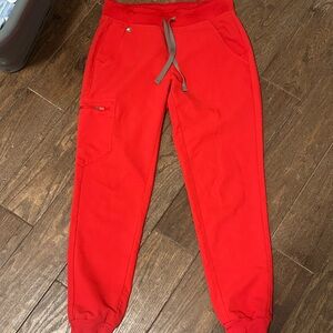 Figs Bright Red Technical Joggers